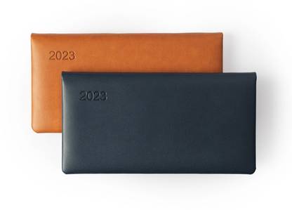 MAHAVIR | Slim Line Horizontal New Year Dated Diary | Week-at-a-Glance | PU Cover | Pocket-size Planner | Ruled | 164 Pages