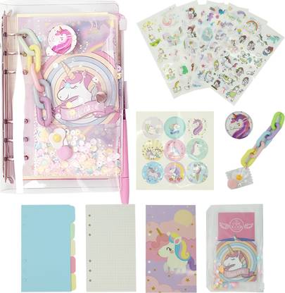HASTHIP Unicorn DIY A6 Notebook Unruled 45 Pages