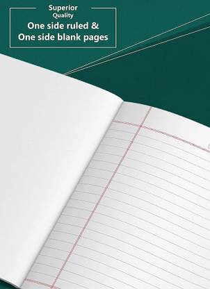 tirupaticollection Single Line Interleaf Notebooks 18 cm x 24 cm | Brown Cover | Combo of 6 Regular Notebook Y 64 Pages