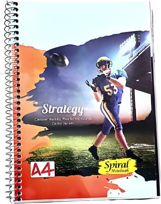 WRITEMATE Spiral Notebooks A4 Notebook Hindi 200 Pages