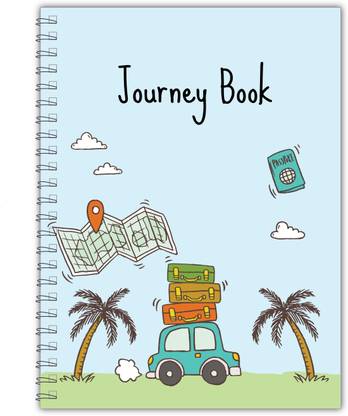 TimeWise Travel Journal For Adults and Kids, Journey Book A5 Journal Unruled 130 Pages