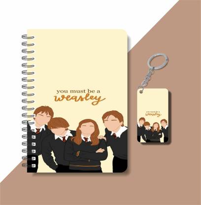 craft maniacs HARRY P DAIRY + KEYCHAIN COLLECTION A5 Notebook RULED 160 Pages