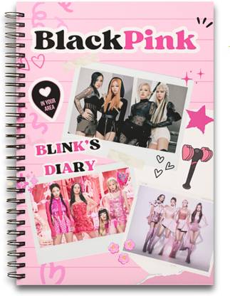 The K Fandom Blackpink Notebook A5 size Spiral Notebook | K-Pop Notebook | Blackpink Diary A5 Notebook Unruled Pages 100 Pages