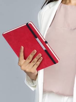 Doodle Myer - Red Executive Diary A5 Notebook Ruled 192 Pages