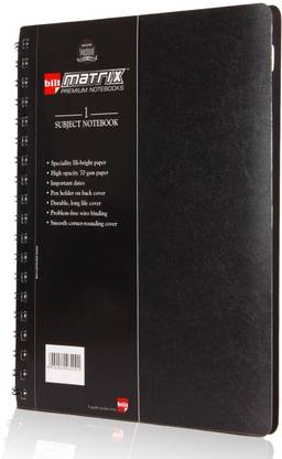 bilt Matrix Premium Notebook | 1 Subject Notebook | B5 Notebook Single Line Ruled 300 Pages