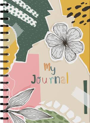 Inkraft Designer Spiral Notebook |My Journal|Simple and Flower diary for Boys and Girls A5 Diary Ruled 150 Pages