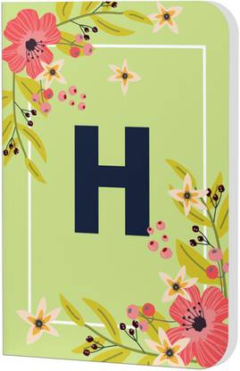 AccuPrints Initial H Premium Soft Bound Notebook A5 Diary Ruled 200 Pages