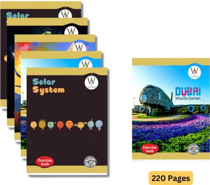 SHINI LIFESTYLE Just Write Ruled Page Notebook for Students, Office| Writing Copy, Set of 5 Regular Notebook YES 220 Pages