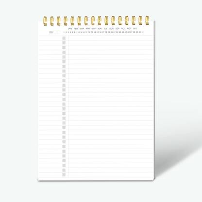 TOWNE To Do List Notepad Spiral Planner, Daily Task Tracker with Wide Lined Notebooks B5 Note Pad Ruled 60 Pages