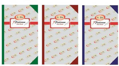 First Click Lotus Platinum Notebook (Hard Bound) 480 Page Pack of 3 Register Size20.5x32.7cm Book-size Notebook ruled 480 Pages