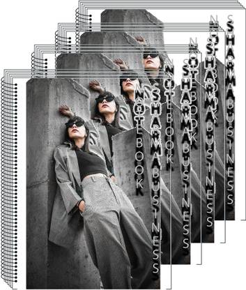 KRASHTIC Spiral Notebook A4 Size 200 Page Unruled White Plain Page Spiral Bound Pack of 4 A4 Notebook Unruled 200 Pages