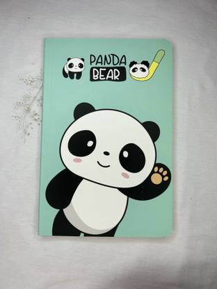 adorsfind Panda bear notebook A5 Notebook Ruled 100 Pages