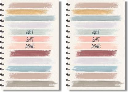 ESCAPER Get Shit Done (Ruled - A5 Size - Pack of 2 Diaries) Designer Diaries A5 Diary Ruled 160 Pages