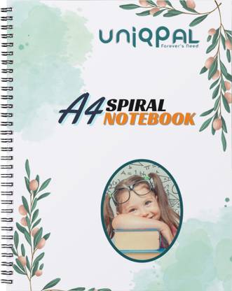 UNIQPAL SET OF 1 A4 Notebook Ruled 200 Pages