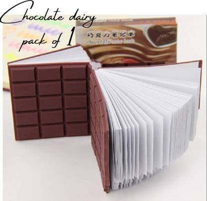 Extraposh Chocolate Shaped Notebook Diary very attractive for kids Mini Diary unrulled 120 Pages