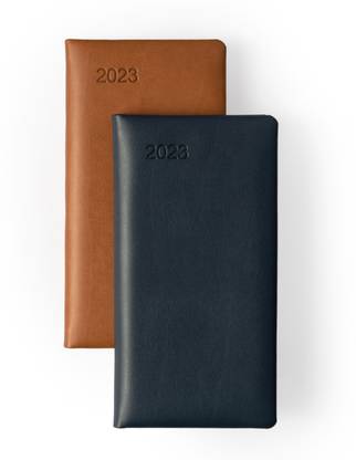 MAHAVIR | Slim Line Vertical New Year Dated Diary | Week-at-a-Glance | PU Cover | Pocket-size Planner | Ruled | 164 Pages