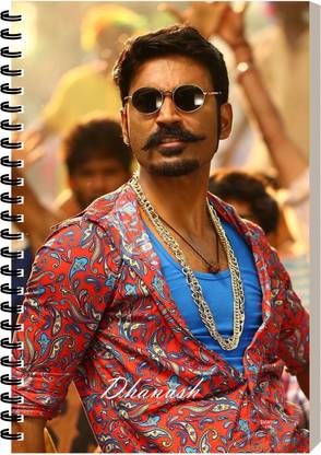 ESCAPER Dhanush South Indian Actor Spiral Notebook, Personal Diary A5 Diary Ruled 160 Pages