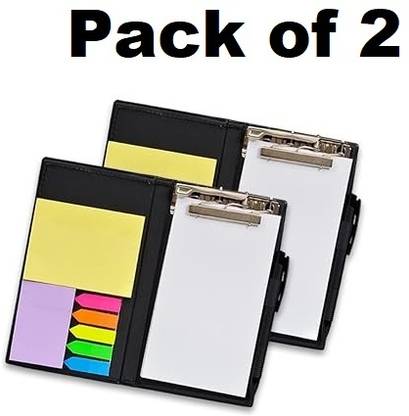DALUCI Memo Note Pad / Memo Note Book With Sticky Notes & Clip Holder In Diary Style A2 Memo Pad unruled 50 Pages
