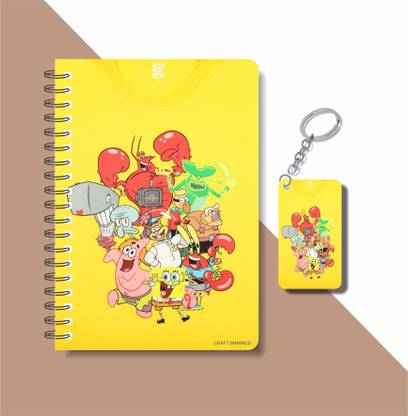 craft maniacs SPONGEBOB 2023 COLLECTION A5 Diary RULED 160 Pages