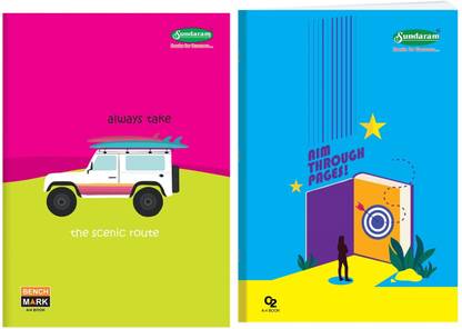 SUNDARAM Benchmark and Runner Notebook | 12 Units Each | A4 Notebook Single Line 172 Pages