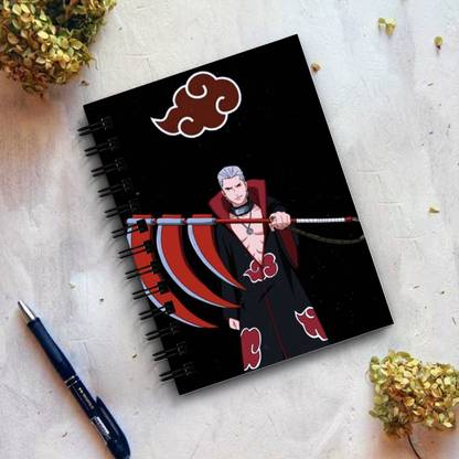 THEME VINTAGE Naruto Anime Hidan Akatsuki Symbol Designer Notebook A5 Notebook Unruled 160 Pages