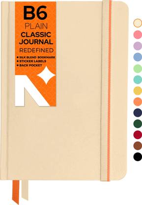 NEORAH - Unruled Journal Notebook - 110 GSM - Office Hardcover Notebook - B6 Notebook PLAIN 160 Pages