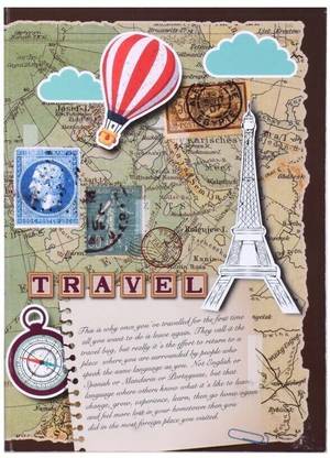 Doodle Travelogue Paper Based Softbound Planner 240 Pages Planner , Inside Book Size : 7 X 5 inches Regular Diary Ruled 240 Pages