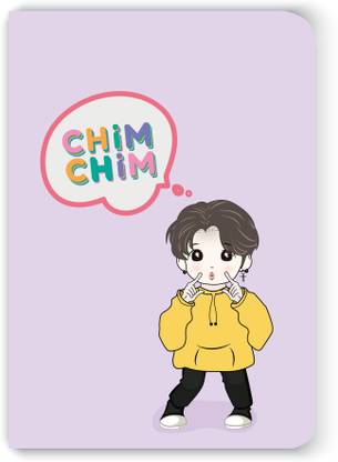 lovekarnival BTS JIMIN CHIBI CUTE SMALL DIARY A6 Notebook Blank 40 Pages
