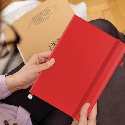 Abstract Collection A5 Regular, Designer Notebook with Closer Band A5 Notebook Single Rule 200 Pages