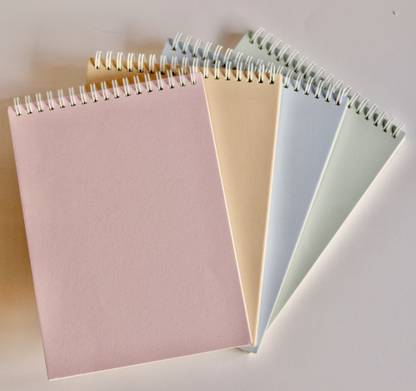 TWONE Ruled Top Spiral Bound Notebooks A5 Note Pad Ruled 120 Pages