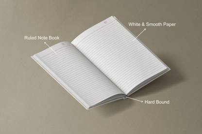 NEELGAGAN Excel Notebook,Register Size (19.0 cm x 30.5 cm) Hardbound P-4 Regular Notebook Single Line Notebook 96 Pages