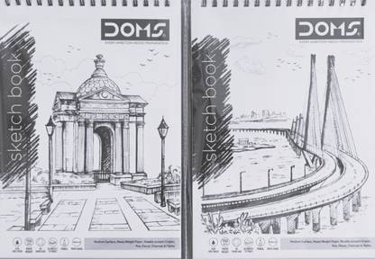 DOMS Wiro Sketch Pad | 21 x 14.8 cm | 150GSM | A5 Note Pad | PLAIN | 72 Pages