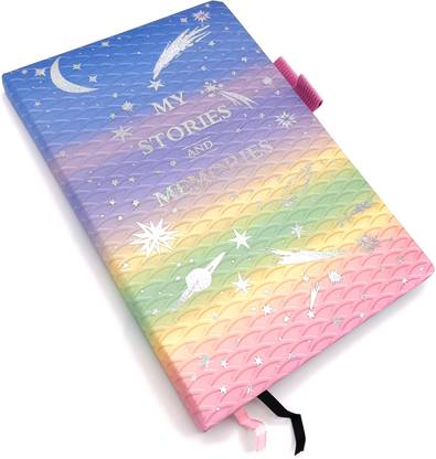 Gold Leaf A5 My Stories Dairy Book For Writing Stories & Thoughts Set Of 1 Pcs A5 Diary Ruled 144 Pages