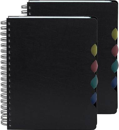 Maxjet Two Side Ruled Hard Cover 5 Subject Spiral Binding Notebook (Pack Of 1) B5 Notebook Ruled 300 Pages