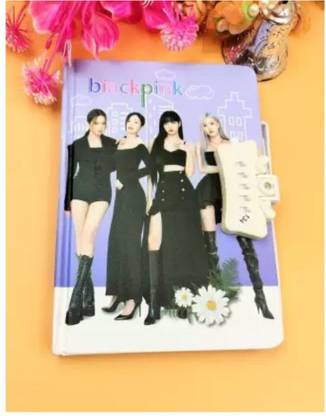 Barbarik BlackPink Regular Diary Designer Password Lock Diary, 80 Pages (Pack of 1) Regular Diary Rulled 80 Pages