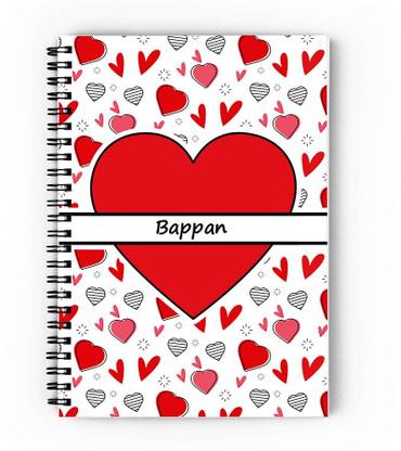 epheriwala Love Bappan Spiral Diary/ Gift For Couples A5 Diary Unruled 140 Pages