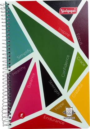 NEELGAGAN Spiral Note Book No. 66, Writing Note book P-10 (14.5 cm x 22.5 cm) Assorted Notebook Ruled 80 Pages