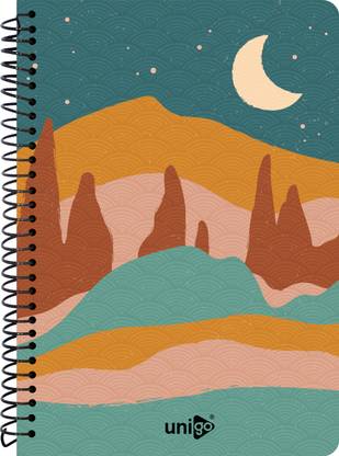 UNIGO Premium Spiral Binding A4 Notebook Single Line - Ruled 100 Pages