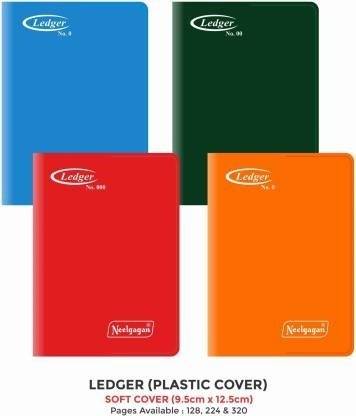 NEELGAGAN Ledger Pocket Size (No. 00), Soft Cover Plastic (PVC) (9.5 X 12.5cm) Regular Notebook Ruled 224 Pages