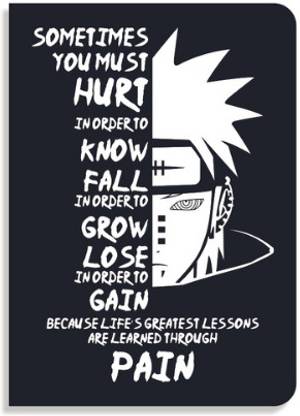 Flexible Solution Anime Nagato Pain Quotes A5 Notebook Ruled 96 Pages