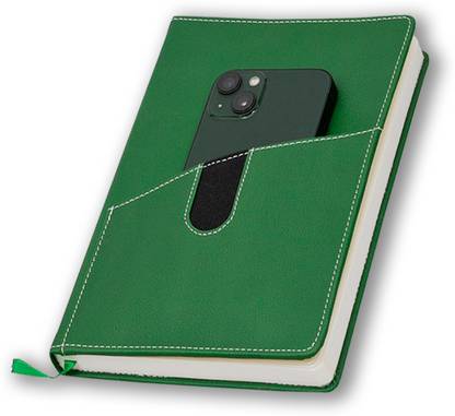 Flipkart SmartBuy FRONT POCKET GREEN Exclusive Office Table Desk Planner, Daily Calendar Diary A5 Notebook Ruled 180 Pages