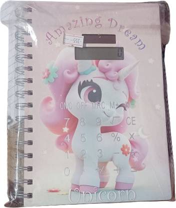 AllThe Small Things Unicorn Calculator Notebook for Kids A5 Notebook Ruled 200 Pages