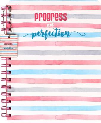 Doodle Chase Progress Wiro Bound Notebook with Bookmark Dangler and Two Sticker Sheets B5 Diary Ruled 160 Pages