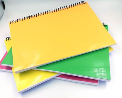 PerDay Big Spiral Notebook A4 Size 200 Pages Unruled White Plain Page A4 Notebook Unruled 200 Pages