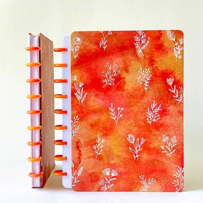 dovetail Discbook Vertical Tangerine B5 Notebook Ruled 70 Pages