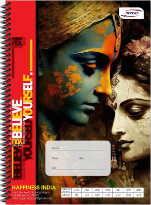 HEPINES Spiral Notebook Single Line,Soft Cover,Spiral Binding School Home & office use A4 Notebook Ruled 200 Pages