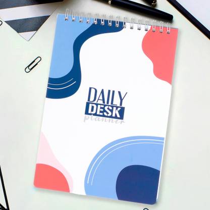 Doodle Daily Desk Planner|Undated 160 Pages|Appointment, Goals Organizer A5 Planner | To do List, Notes | Wellness & Productivity Tracker | 90gsm 160 Pages