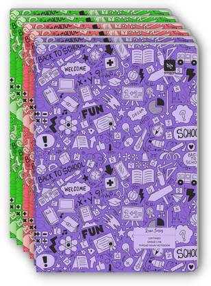 Pragya Luxe Series | Thread Sewn Exercise Notebook A4 Notebook Single Ruled 228 Pages