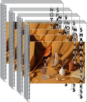 KRASHTIC Spiral Notebook 4 Pack Spiral Journal, 70 GSM Thick Paper A4 Notebook Unruled 200 Pages