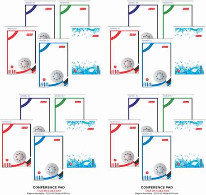 NEELGAGAN Conference Pad 40 Page ( Type : Ruled) A5 Note Pad (14.0 cm x 22.0 cm) Ruled 40 Pages